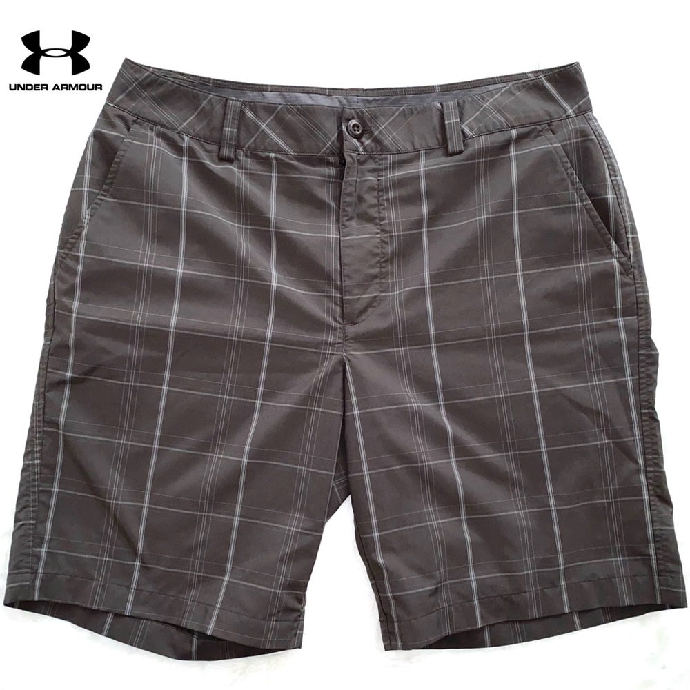 NWOT • Under Armour Plaid Performance Golf Shorts
